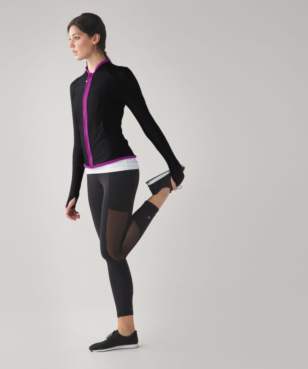 Lululemon Find Your Bliss Jacket - Black / Regal Plum - lulu fanatics