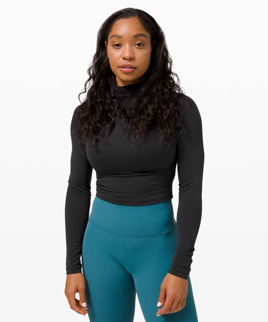 Lululemon All Aligned Mock Neck Long Sleeve - Wee Are From Space Nimbus ...