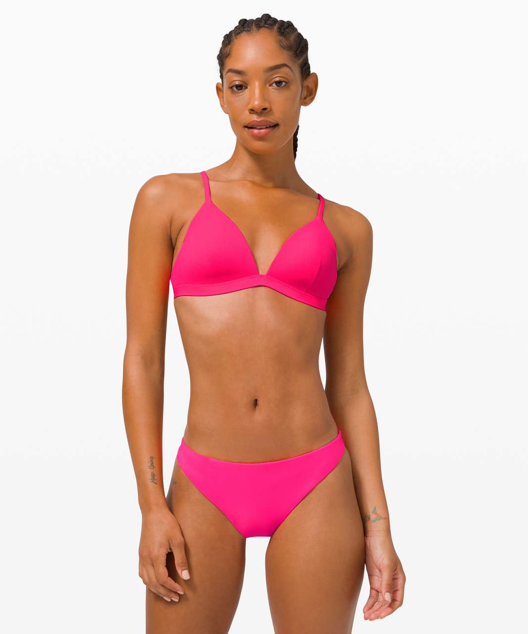 Lululemon Waterside Honeycomb V Swim Top *C/D Cups - Pink Savannah