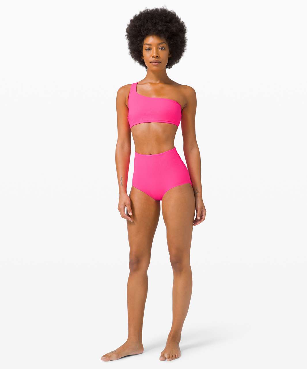 Lululemon Calm Tides High Waisted Full Bottom *Seersucker - Highlight Pink