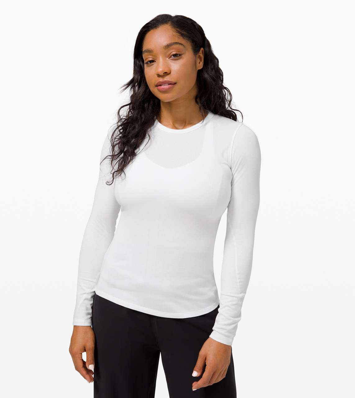 Lululemon Hold Tight Long Sleeve - White - lulu fanatics