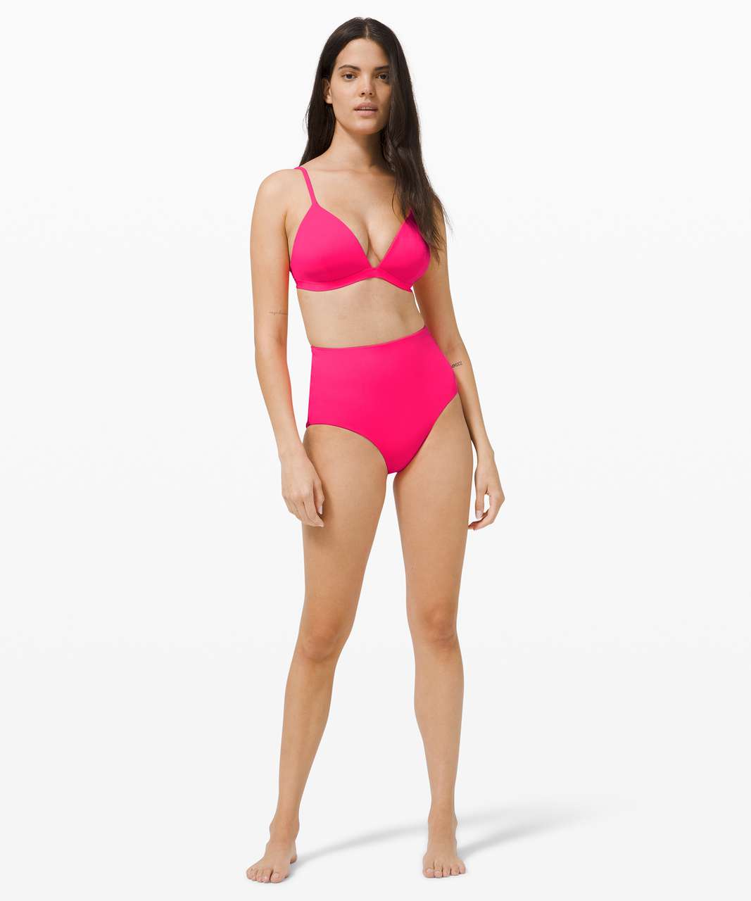 Lululemon Deep Sea Swim Top D Cup - Pink Highlight - lulu fanatics