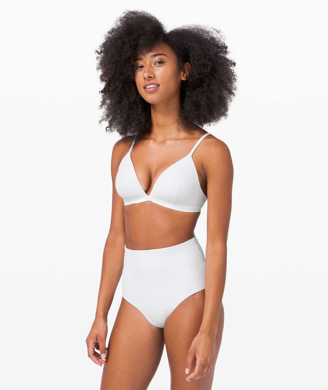 Lululemon Deep Sea Swim Top C Cup - White - lulu fanatics