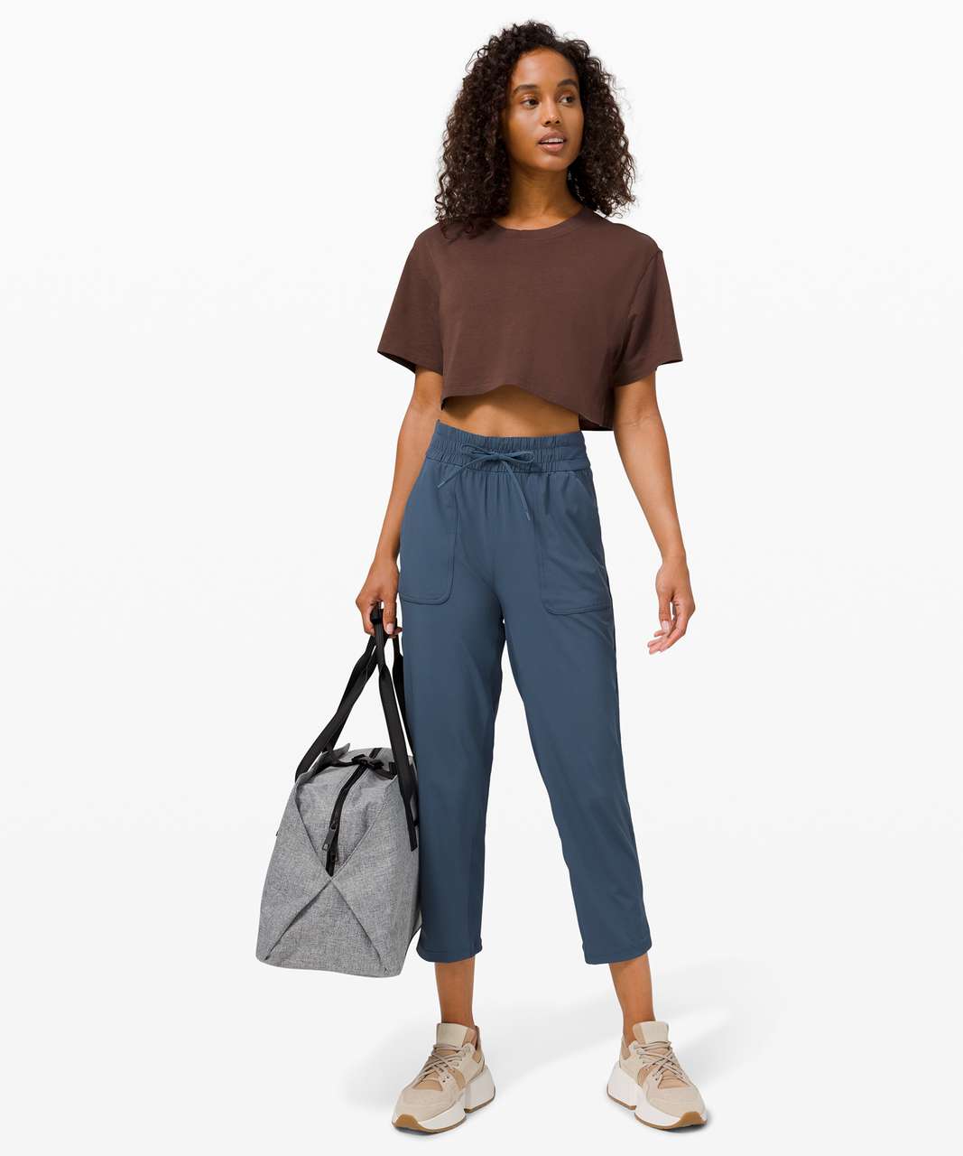 Lululemon All Yours Crop Tee - Brown Earth