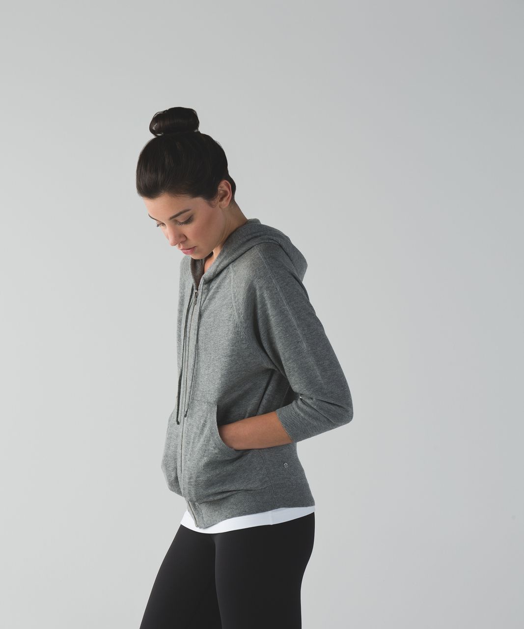 Lululemon Om On Hoodie - Heathered Medium Grey