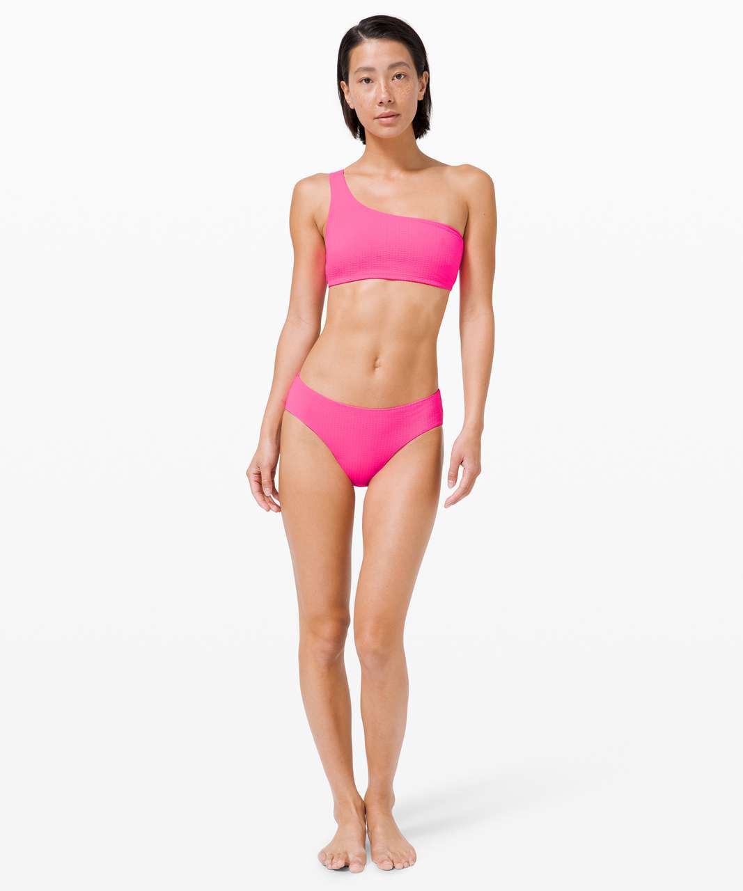 Lululemon Calm Tides Mid Rise Medium Bottom *Seersucker - Highlight Pink