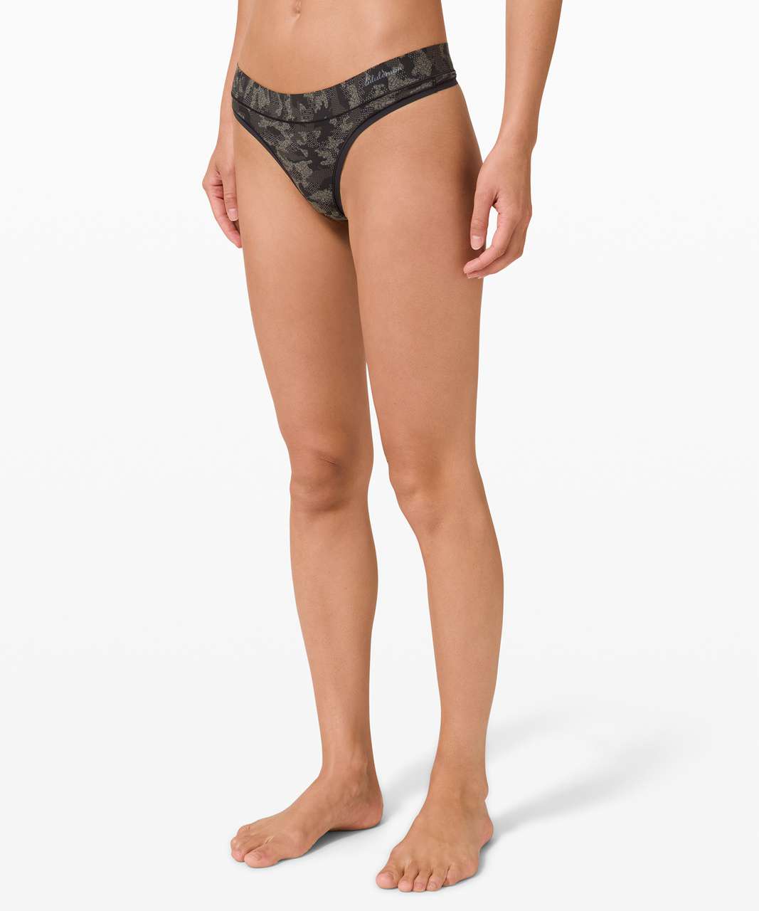 Lululemon Soft Breathable Thong - Collage Camo Mini Black Multi - lulu  fanatics