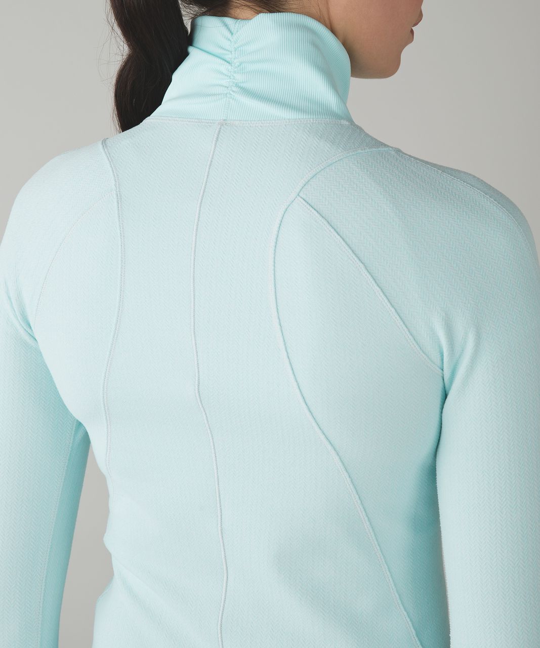 Lululemon Runderful 1/2 Zip - Herringbone Heathered Aquamarine Nimbus ...