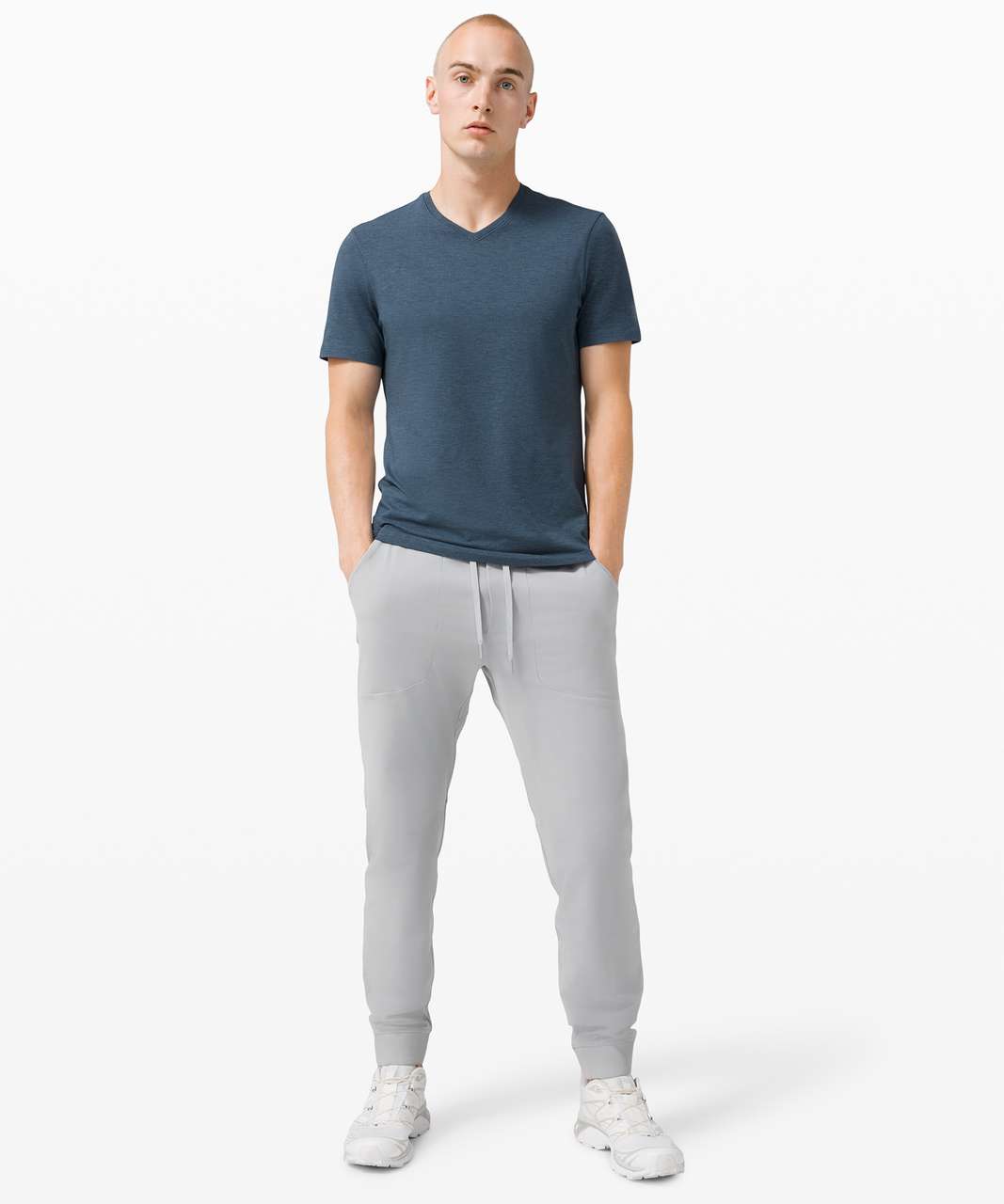 Lululemon 5 Year Basic V - Heathered Iron Blue