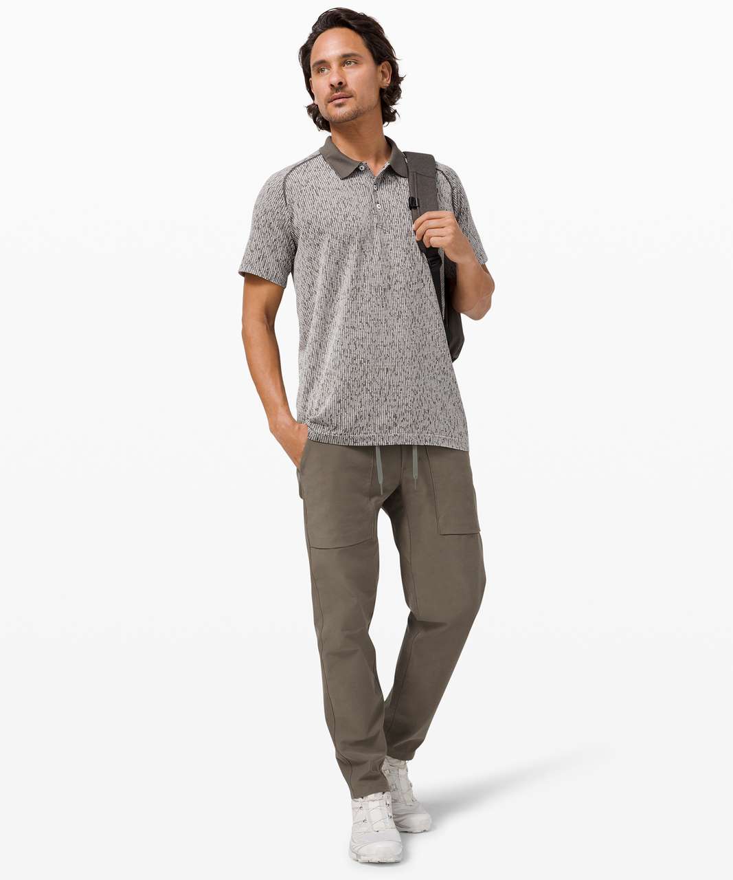 Lululemon Metal Vent Tech Polo 2.0 - Space Code Graphite Grey / Vapor