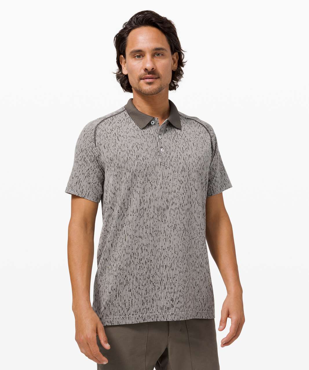 Lululemon Metal Vent Tech Polo 2.0 - Space Code Graphite Grey / Vapor