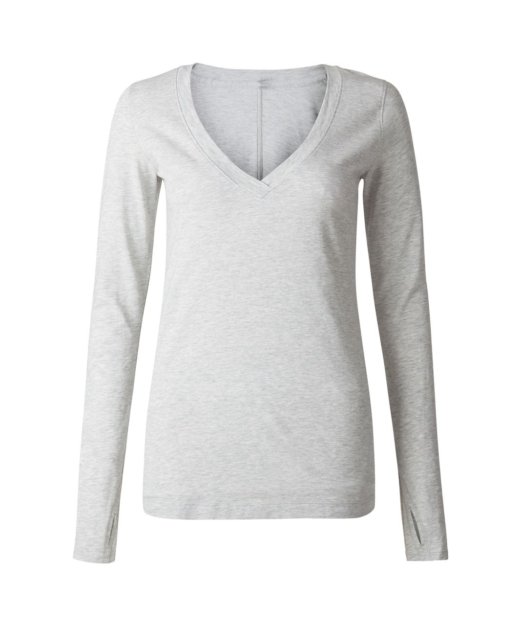 Lululemon Let Be Long Sleeve Tee - Heathered Light Grey