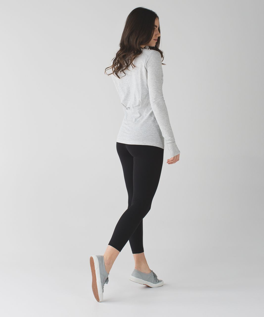 Lululemon Let Be Long Sleeve Tee - Heathered Light Grey