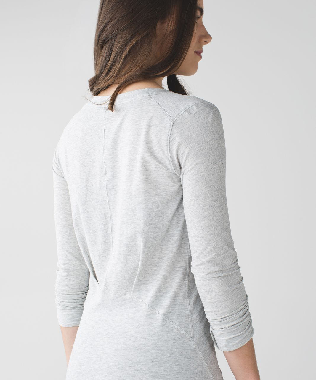 Lululemon Let Be Long Sleeve Tee - Heathered Light Grey