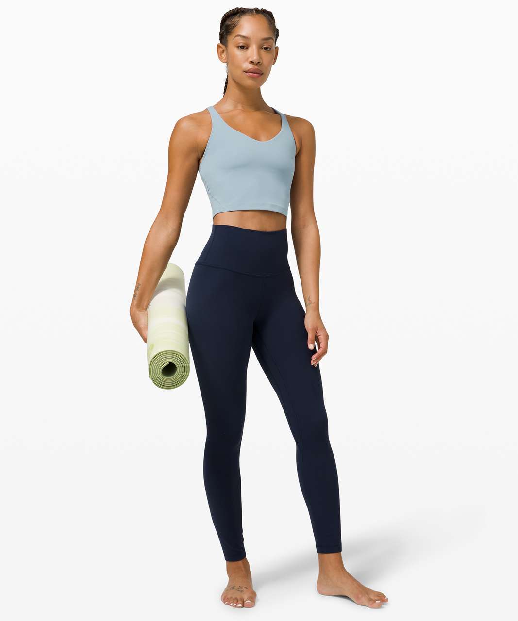 Brand New - Lululemon Align Tank Crop Bra Top Chambray Blue Yoga Gym Size 6  NWT