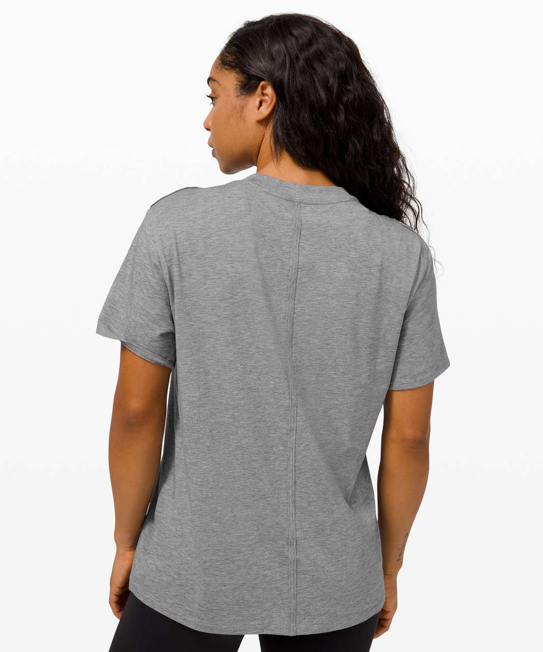 LULULEMON ALL YOURS Crew Heathered Core Medium Grey Size 8 £37.85