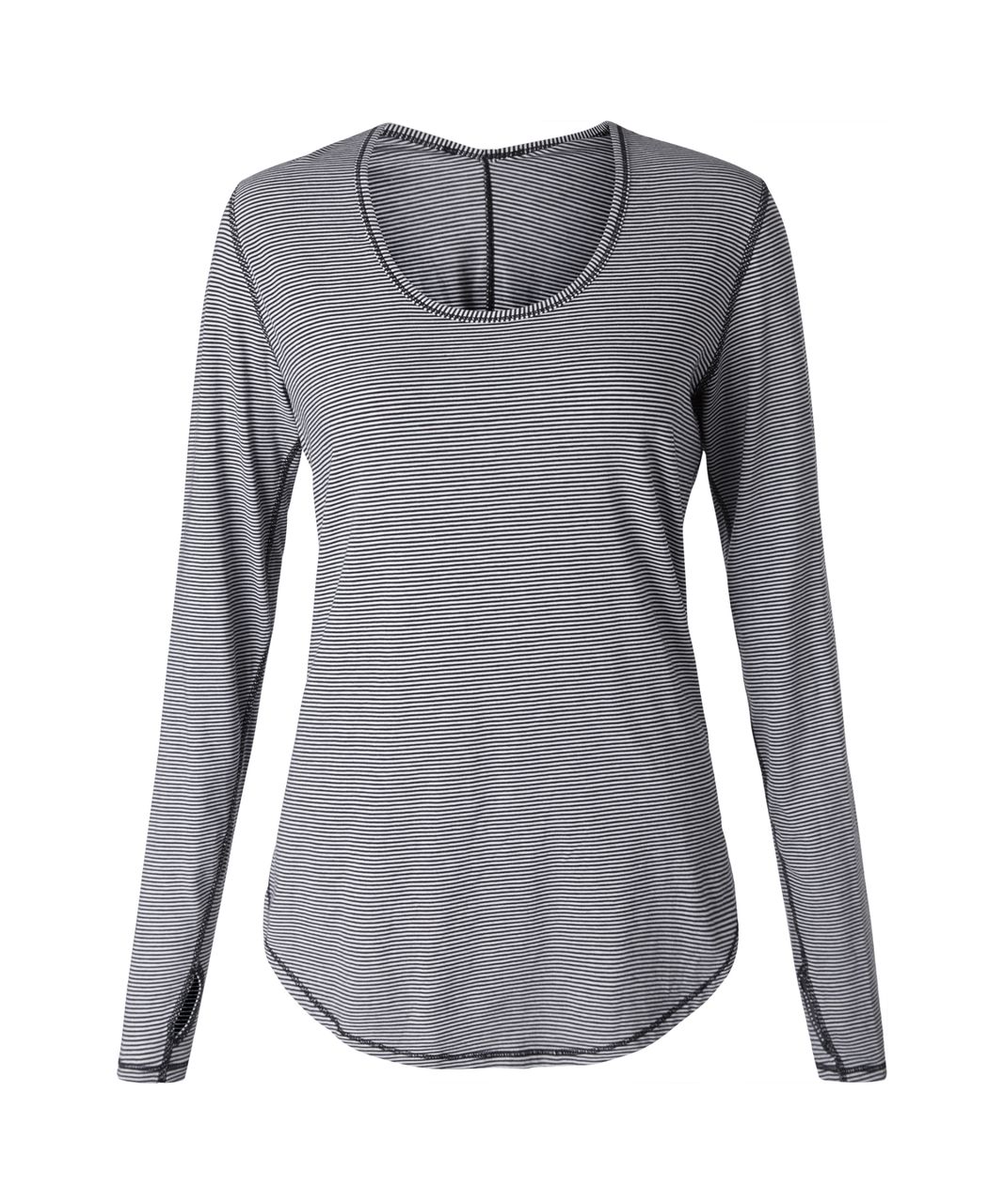 Lululemon Yogini 5 Year Long Sleeve Tee - Tonka Stripe Black White