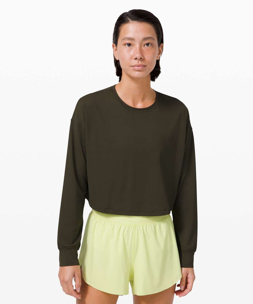 Lululemon Muscle Love Long Sleeve - Dark Olive - lulu fanatics