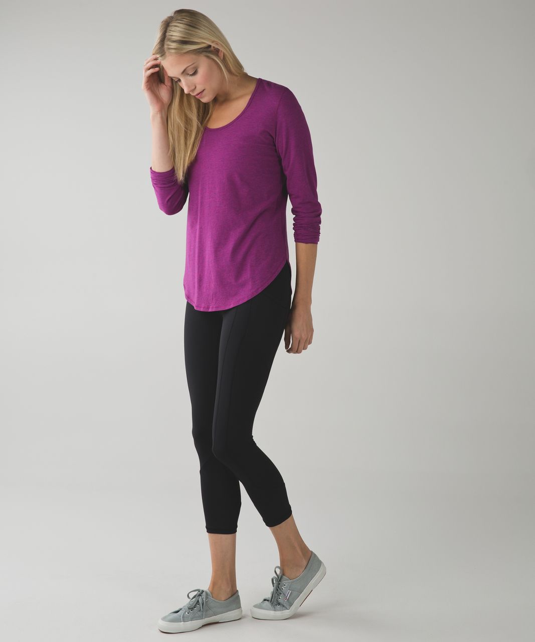 Lululemon Yogini 5 Year Long Sleeve Tee - Heathered Regal Plum