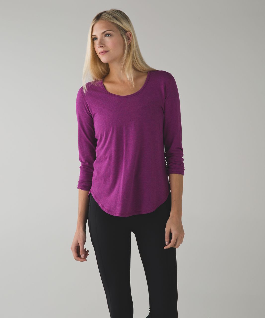 Lululemon Yogini 5 Year Long Sleeve Tee - Heathered Regal Plum