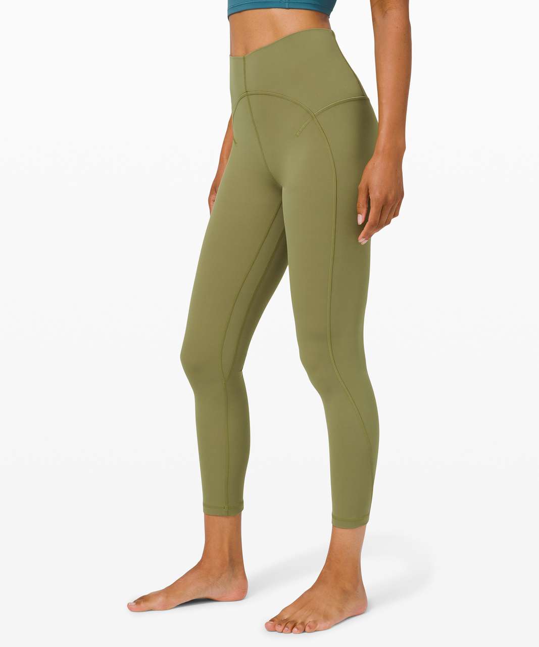 Lululemon Size 6 Instill HR Tight 25 Bronze Green BRZG SmoothCover™ Pant  Yoga
