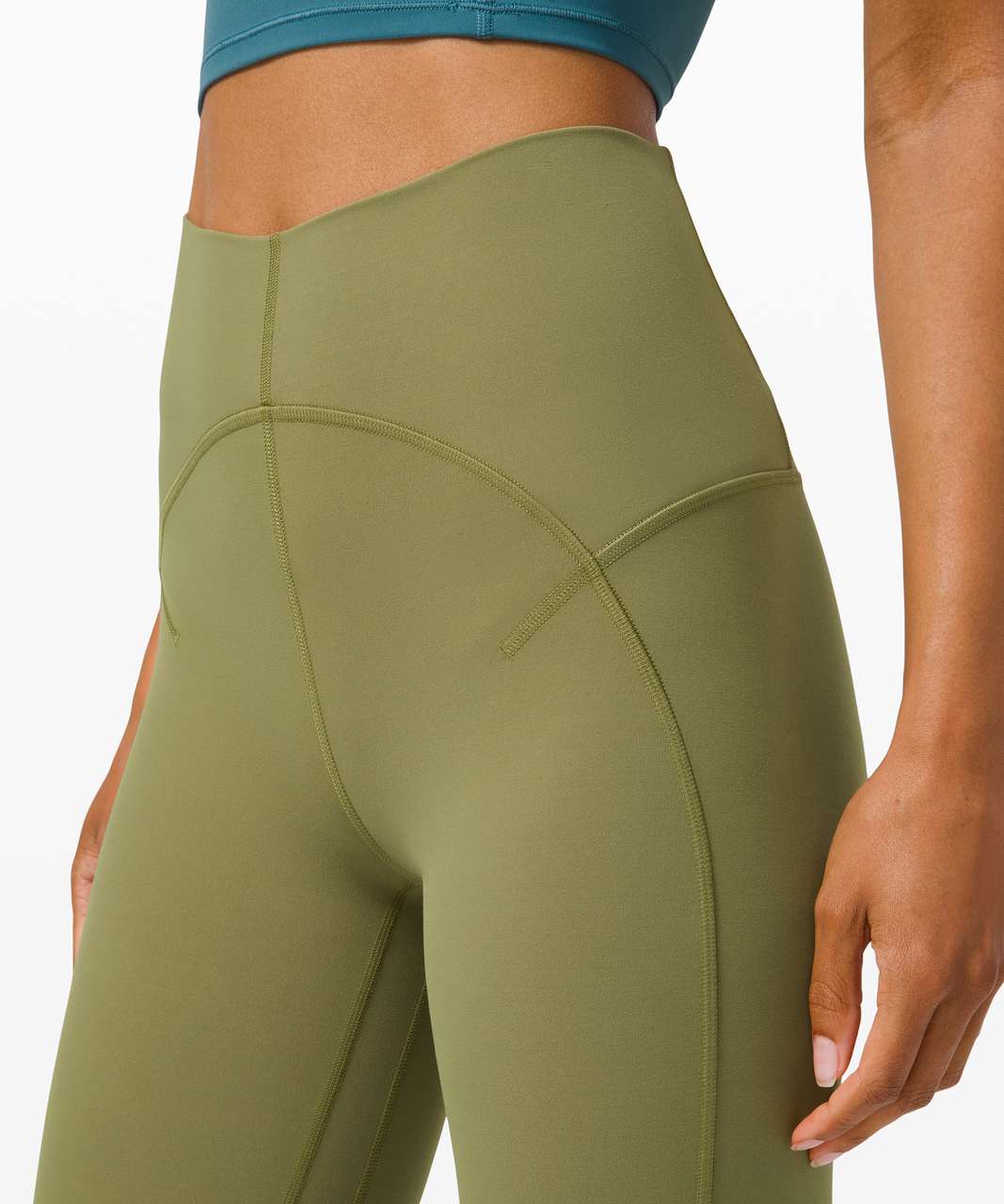 lululemon athletica, Pants & Jumpsuits, Wunder Under Highrise Tight 25  Ribbed Fabric In Bronze Green