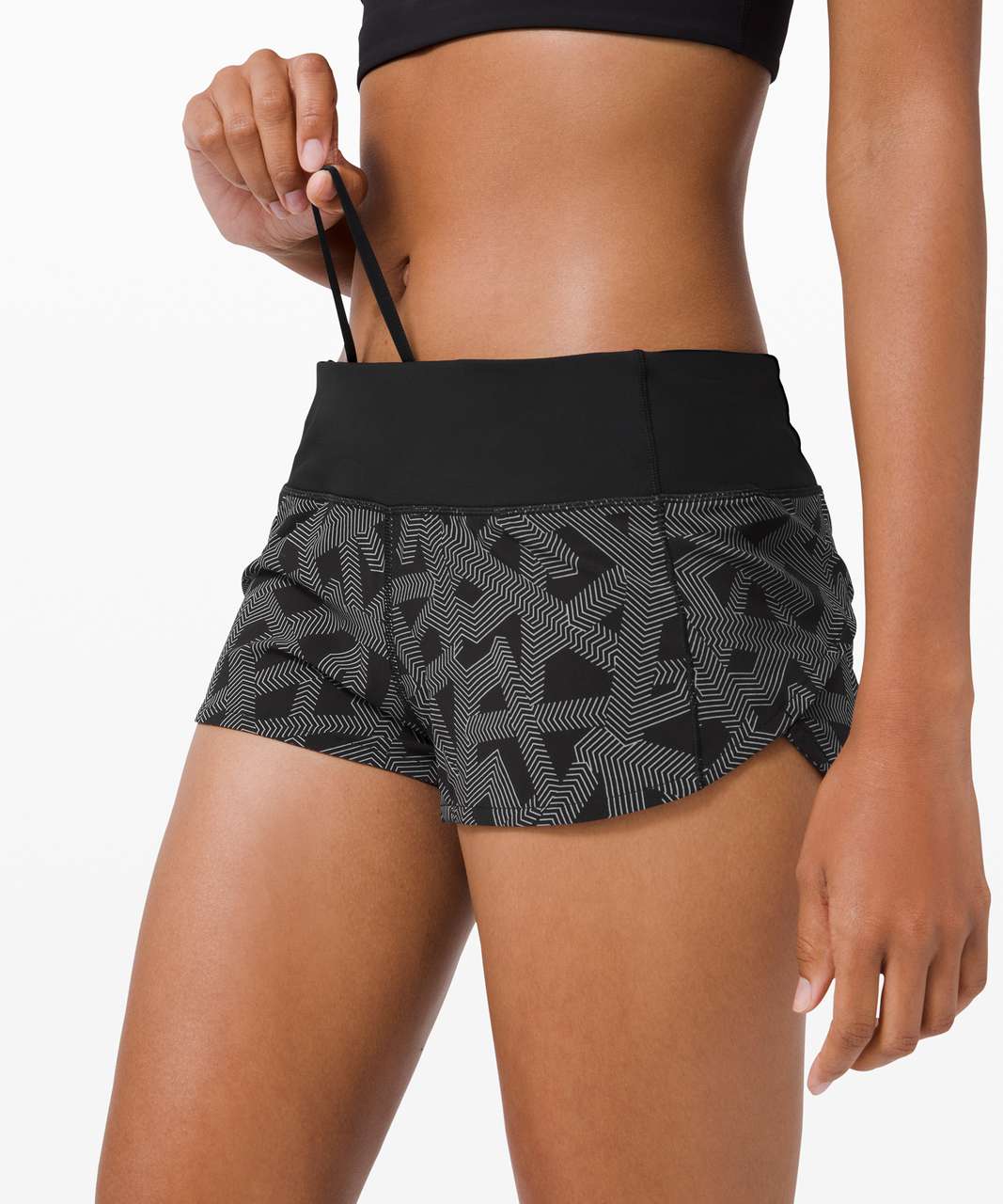 Lululemon Speed Up Short *2.5" - Labyrinth Black Light Cast / Black