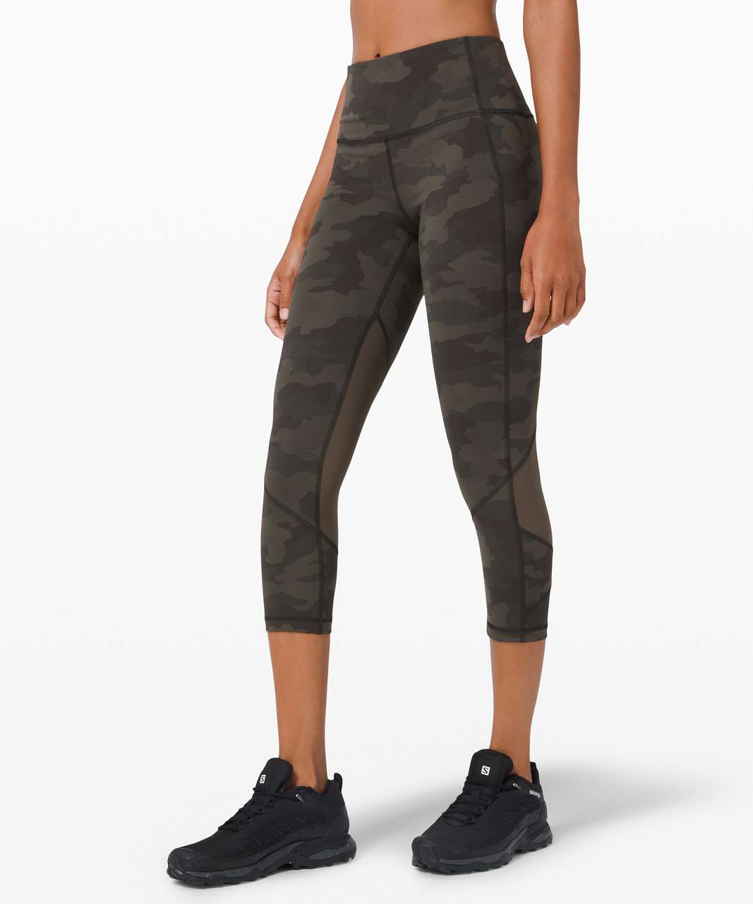 Lululemon Pace Rival High-Rise Crop 22" - Heritage 365 Camo Dark Olive