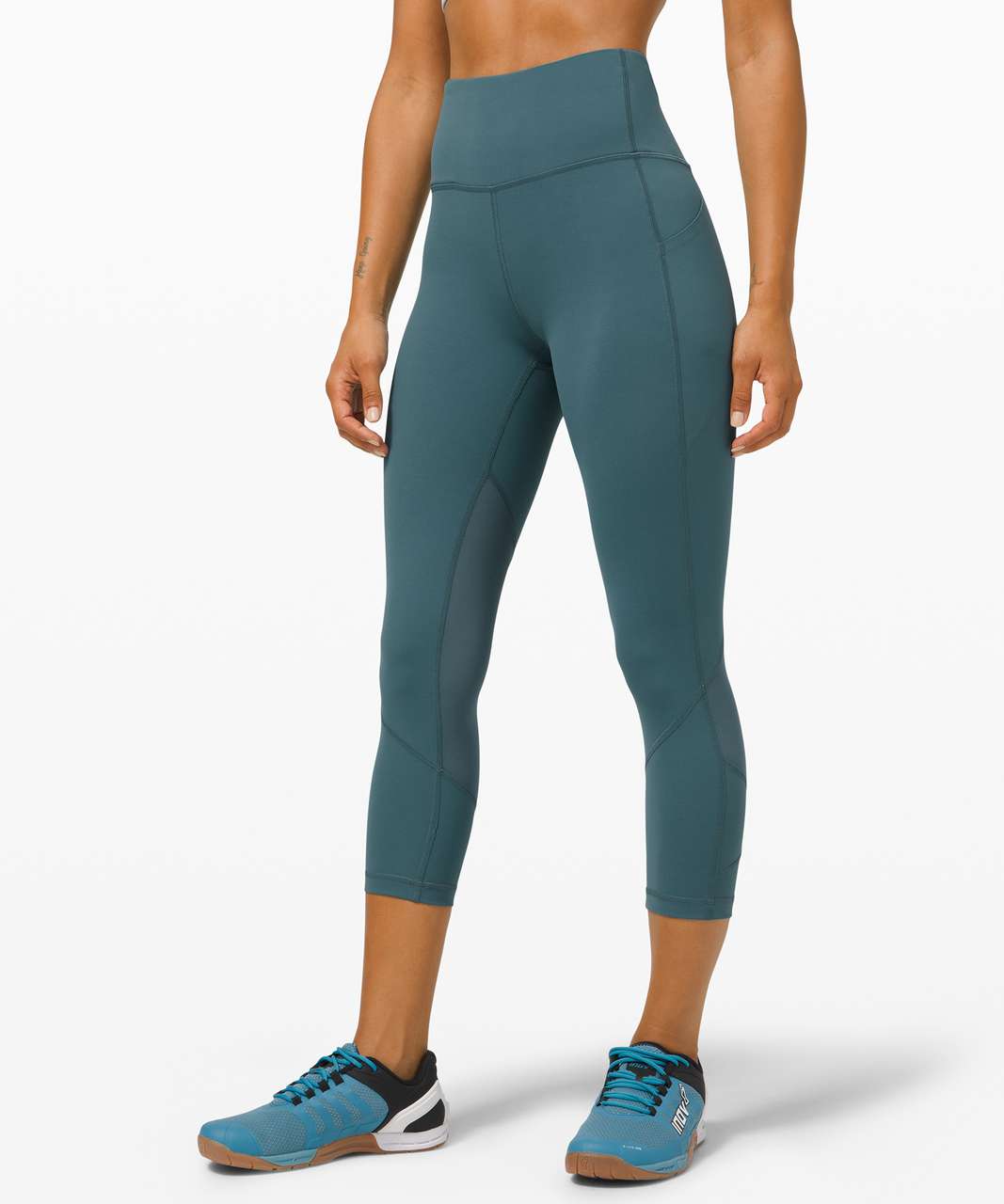 Lululemon Pace Rival High-Rise Crop 22 - Desert Teal - lulu fanatics