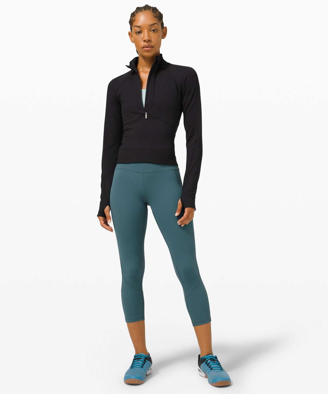 Lululemon Pace Rival High-Rise Crop 22 - Desert Teal - lulu fanatics