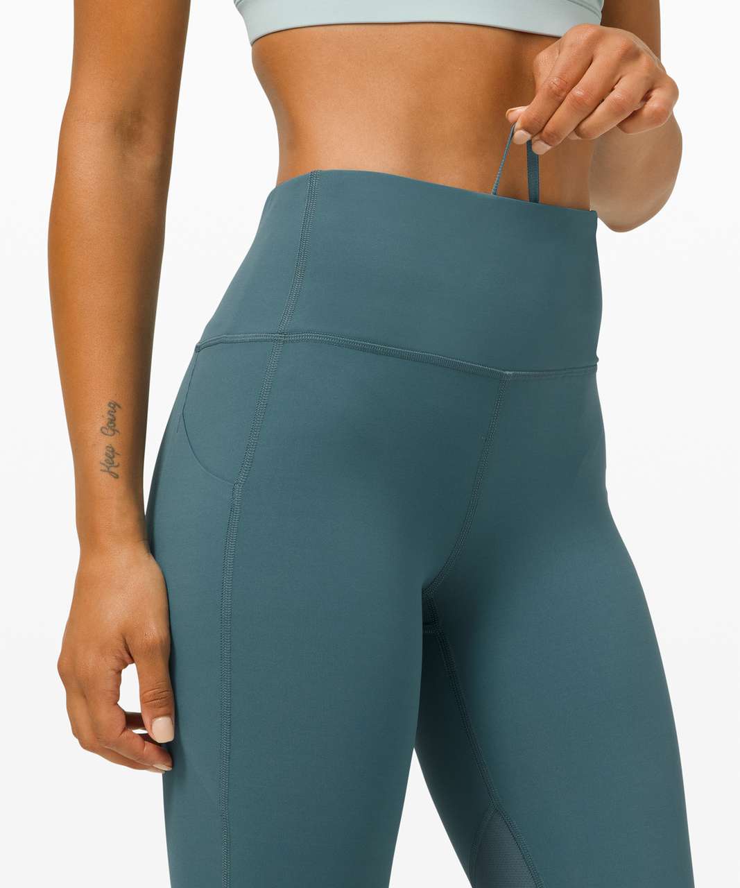 Lululemon Pace Rival High-Rise Crop 22 - Desert Teal - lulu fanatics