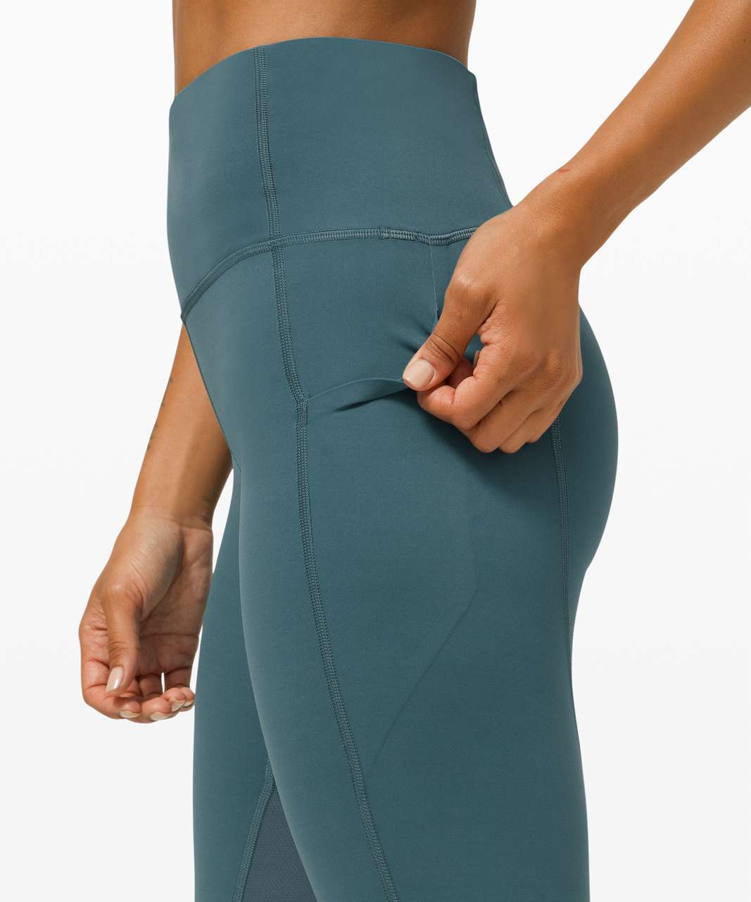 Lululemon Pace Rival High-Rise Crop 22" - Desert Teal