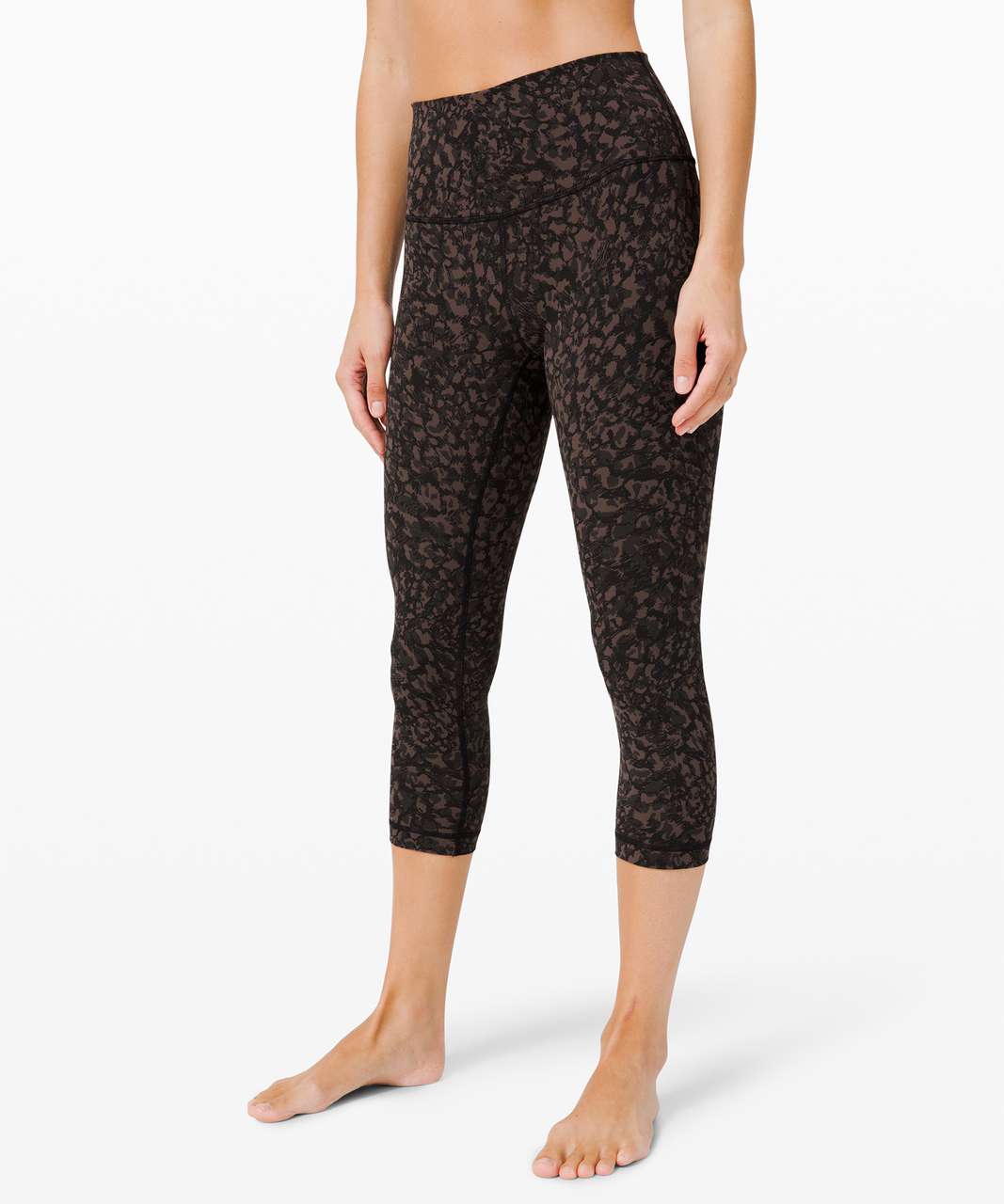 Lululemon Wunder Under Crop (High-Rise) *Full-On Luxtreme 21 - Wild Thing  Camo Brown Earth Multi - lulu fanatics