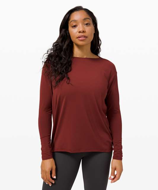 Lululemon Back In Action Long Sleeve - Boysenberry - lulu fanatics