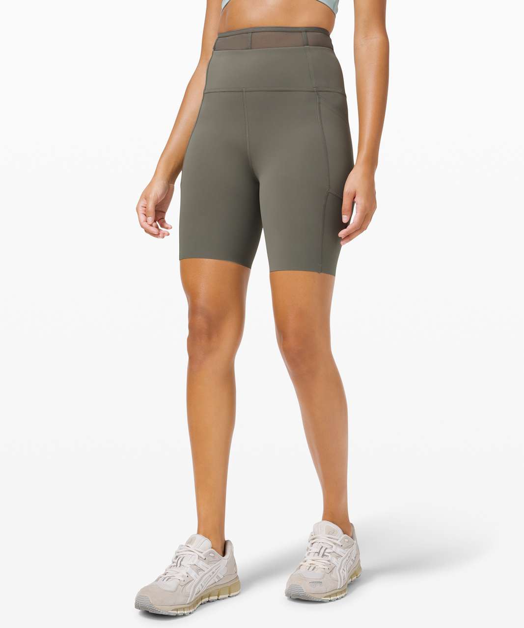 Lululemon Femme Force Super High Rise Short 8" - Grey Sage