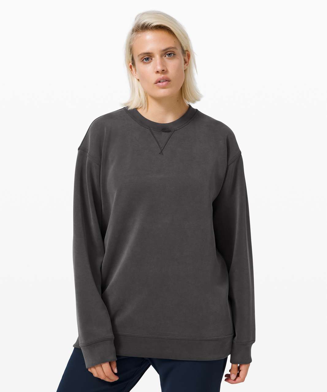 Lululemon sweatshirt ALL YOURS CREW TERRY Heathered Island Mist