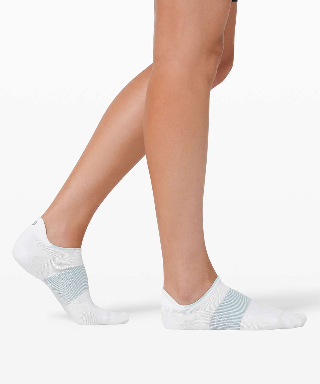 Lululemon Power Stride Tab Sock *Stripe - White / Hazy Jade