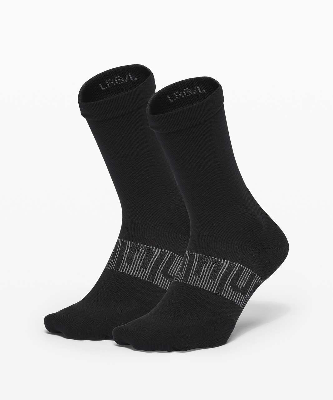 Lululemon Power Stride Crew Sock Wordmark *2 Pack - Black