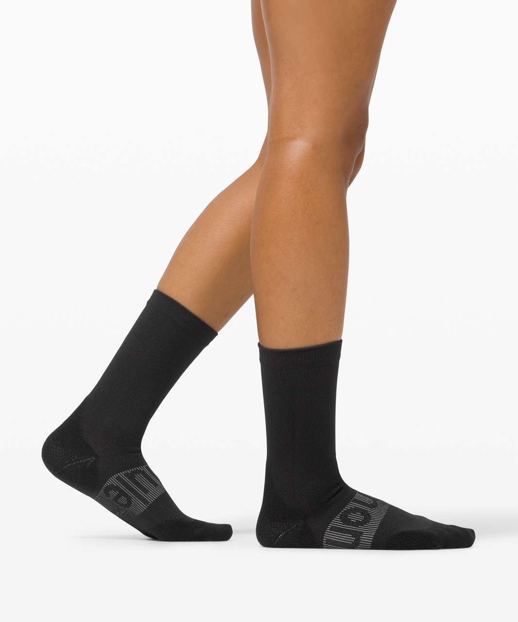 Lululemon Power Stride Crew Sock Wordmark *2 Pack - Black