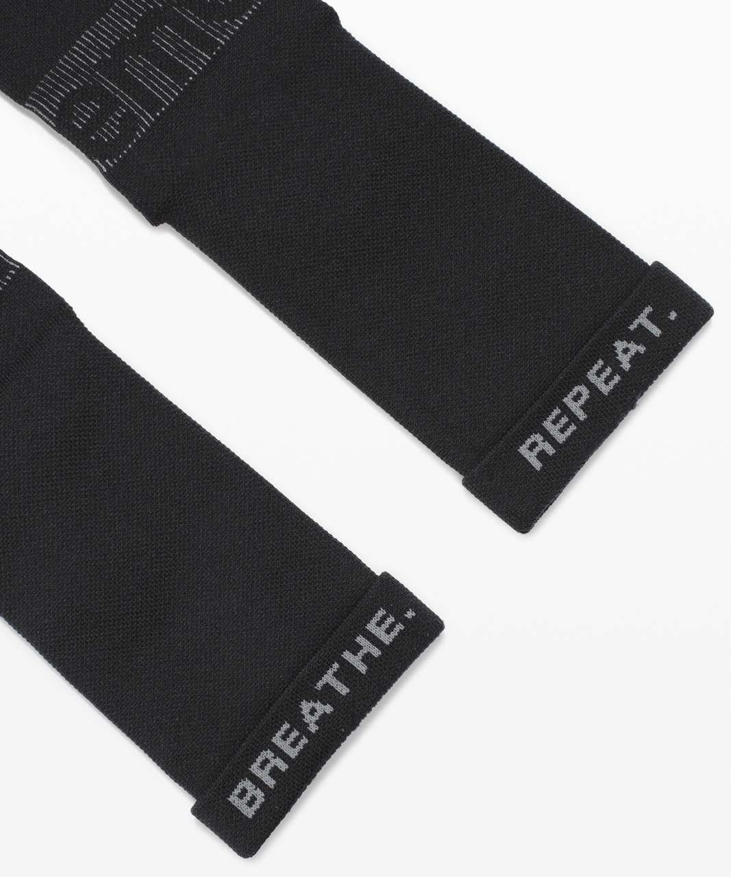 Lululemon Power Stride Crew Sock Wordmark *2 Pack - Black