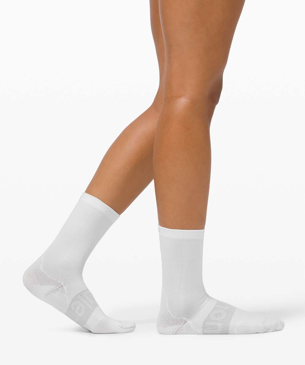 Lululemon Power Stride Crew Sock *Wordmark - White