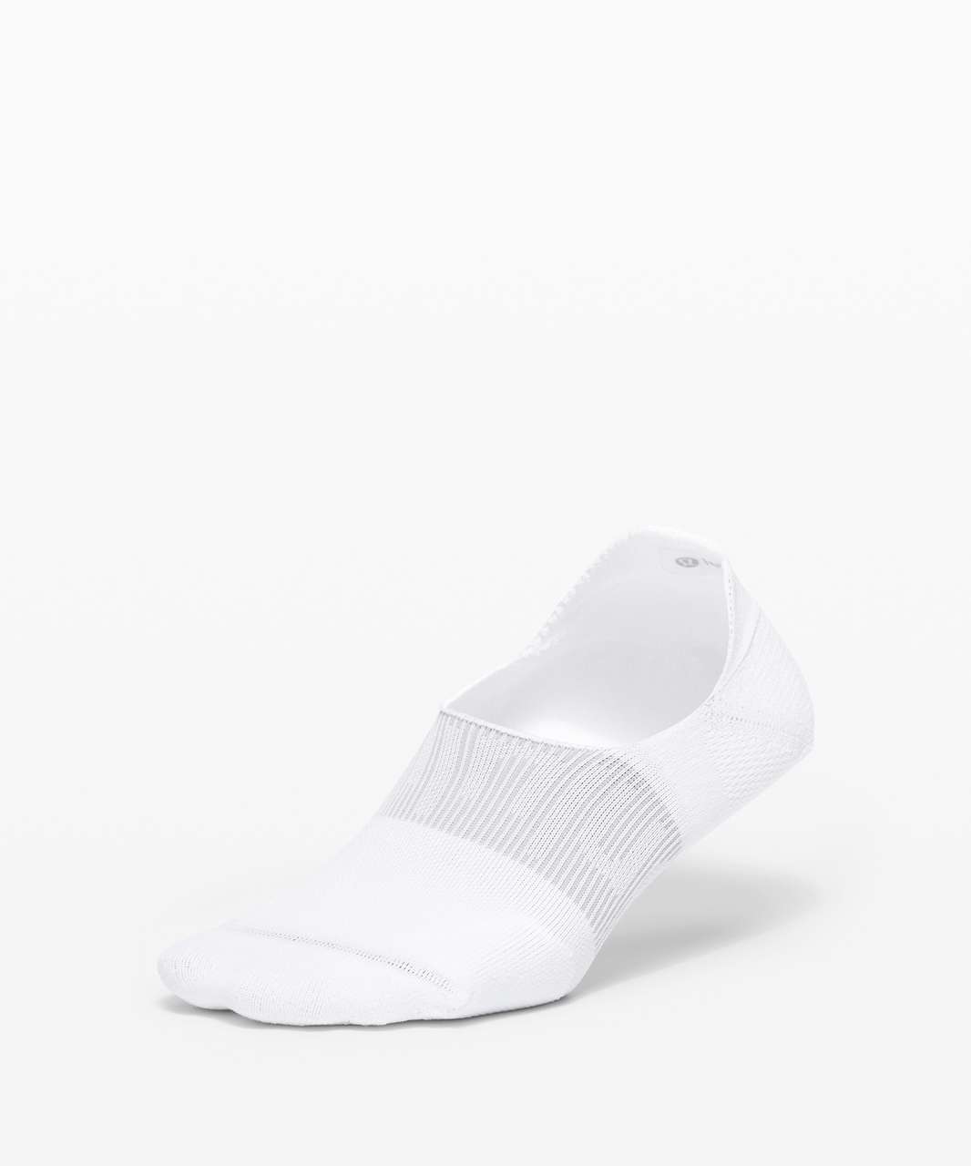 Lululemon Power Stride No Show Sock Active Grip *Wordmark - White