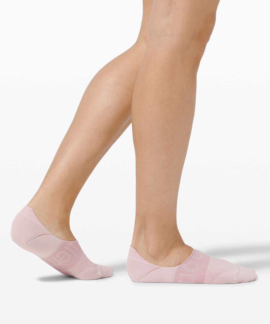 Lululemon Power Stride No Show Sock Active Grip *Wordmark - Porcelain Pink