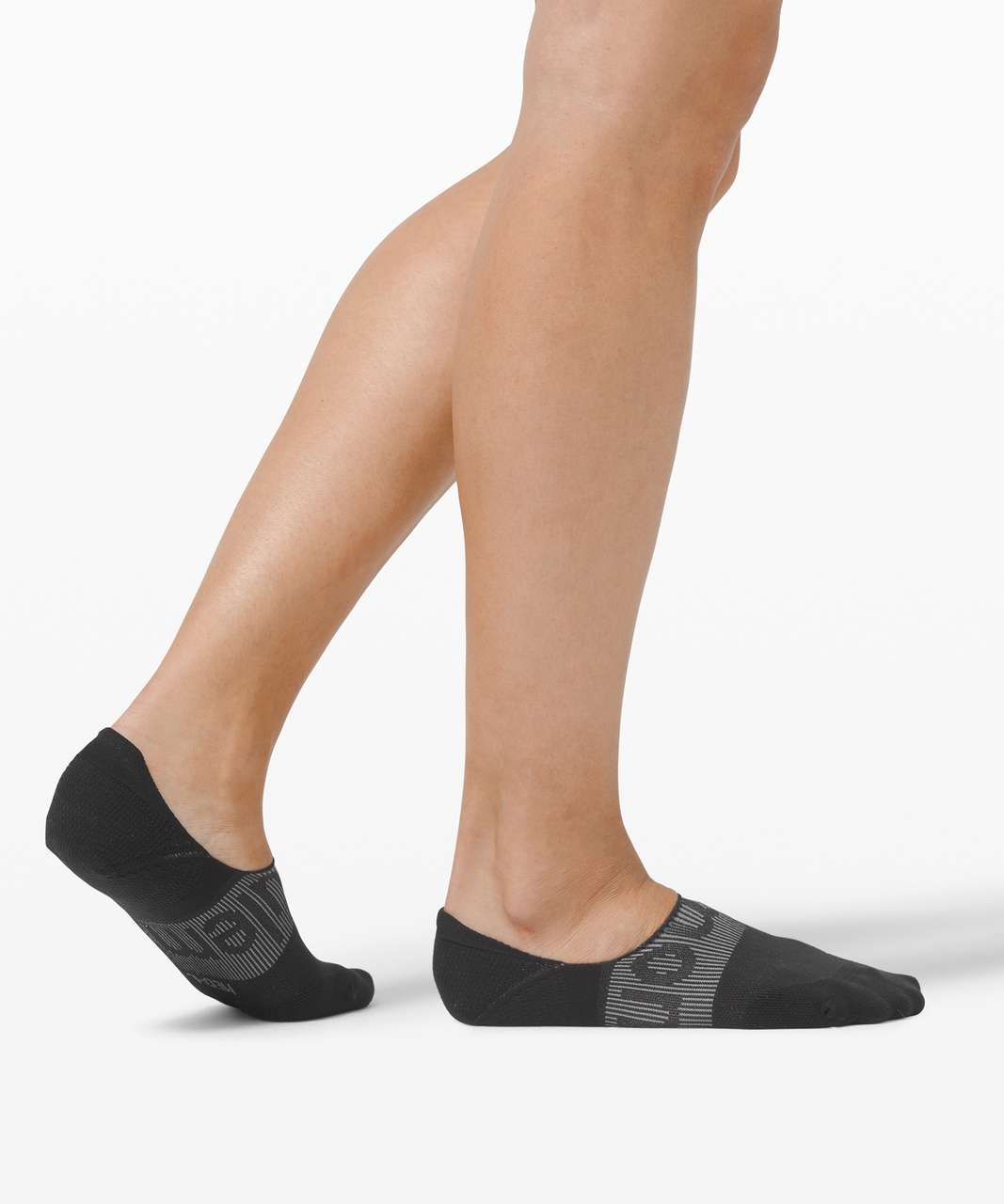 Lululemon Power Stride No Show Sock Active Grip *Wordmark - Black