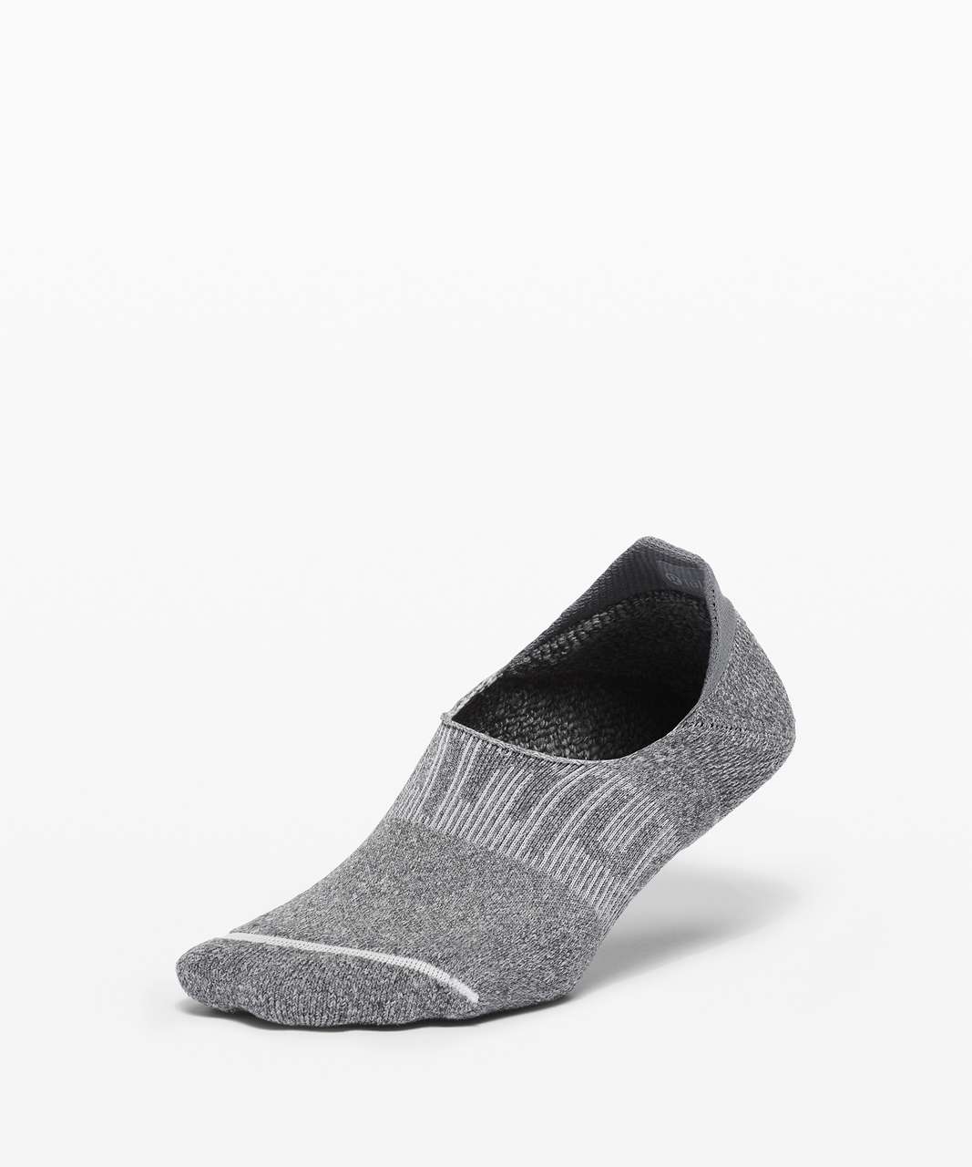 Lululemon Power Stride No Show Sock *Performaheel - Heathered Graphite Grey