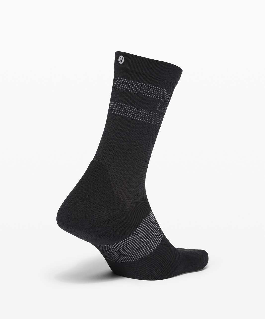 Lululemon Power Stride Crew Sock *Mantra - Black