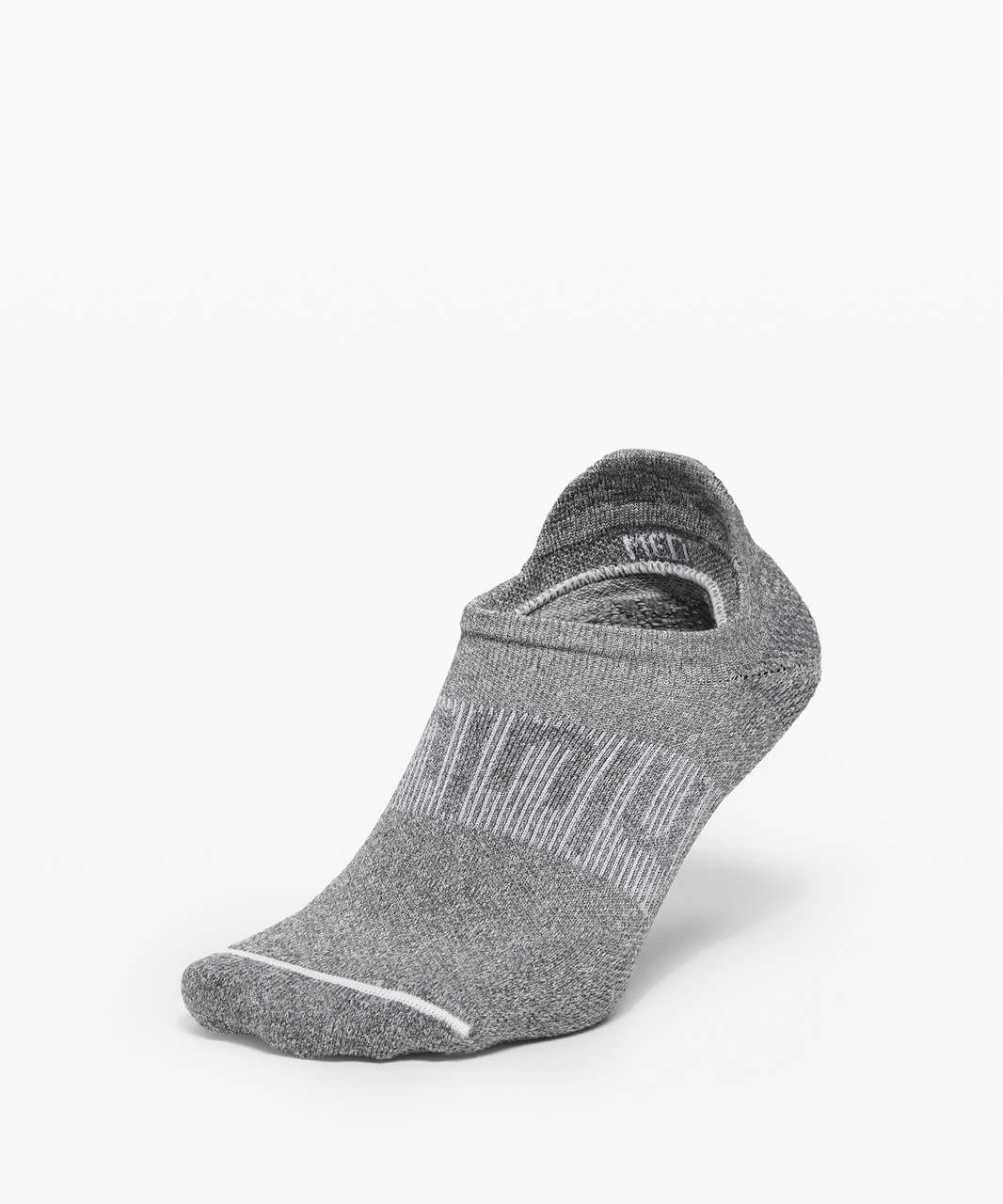 Lululemon Power Stride Tab Sock *Wordmark - Heathered Graphite Grey