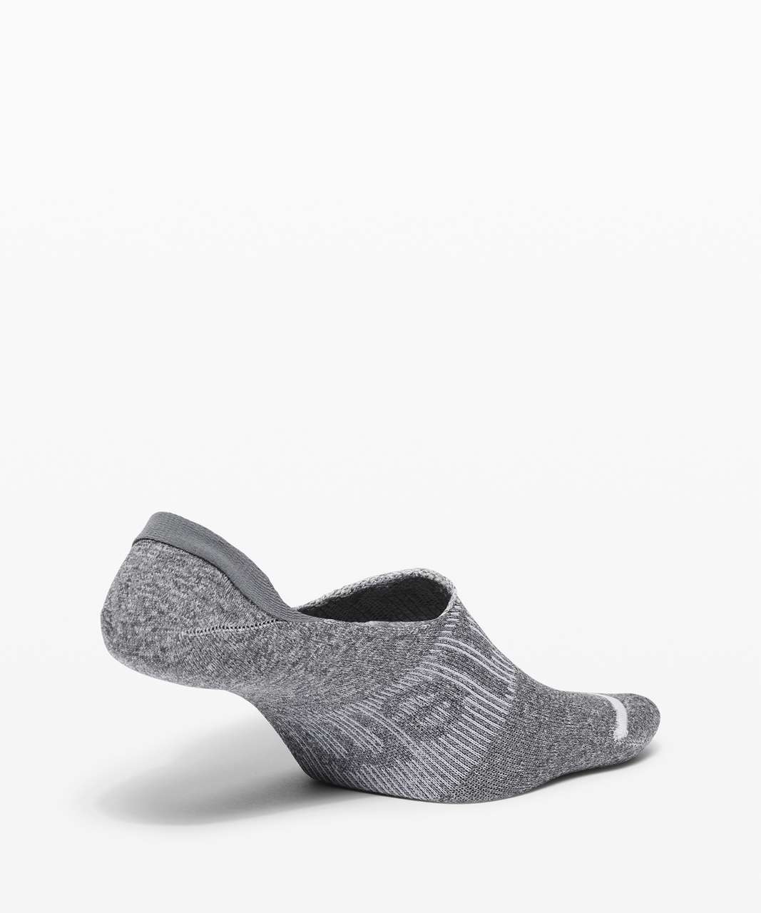 Lululemon Daily Stride No Show Sock *Wordmark - Heathered Graphite Grey