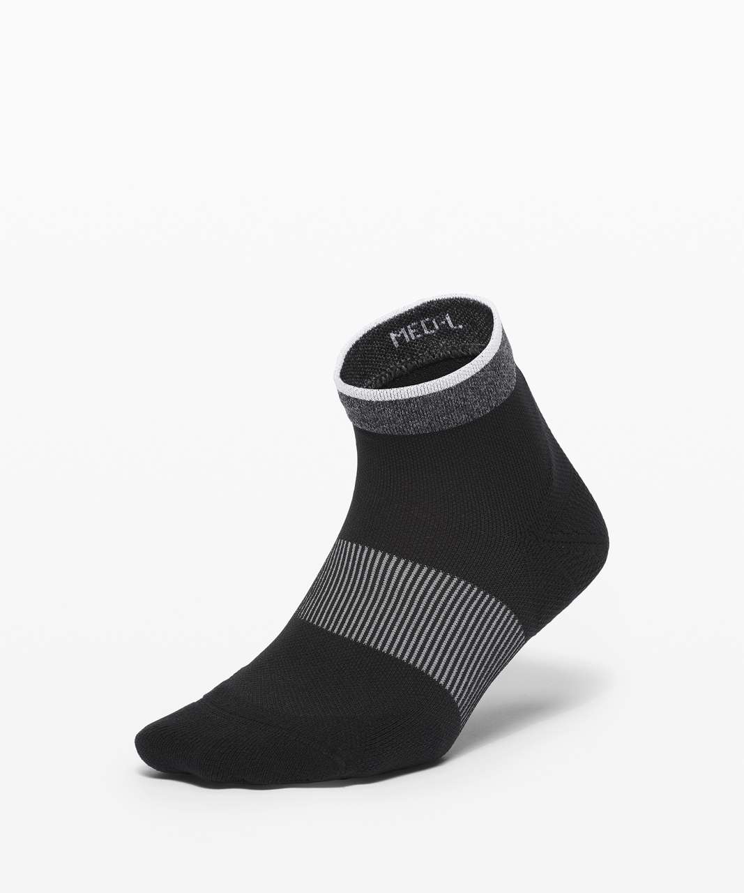 Lululemon Power Stride Ankle Sock *Stripe - Black