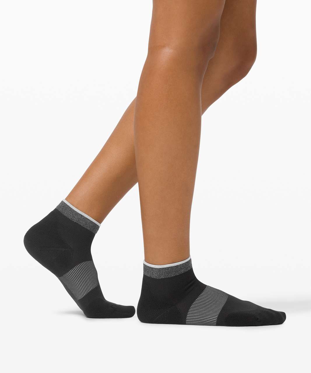 Lululemon Power Stride Ankle Sock *Stripe - Black